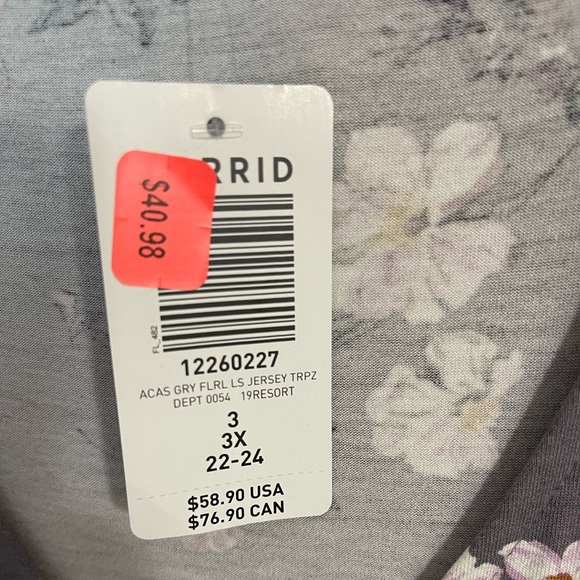 Torrid Long sleeve Floral Dress - Picture 2 of 2